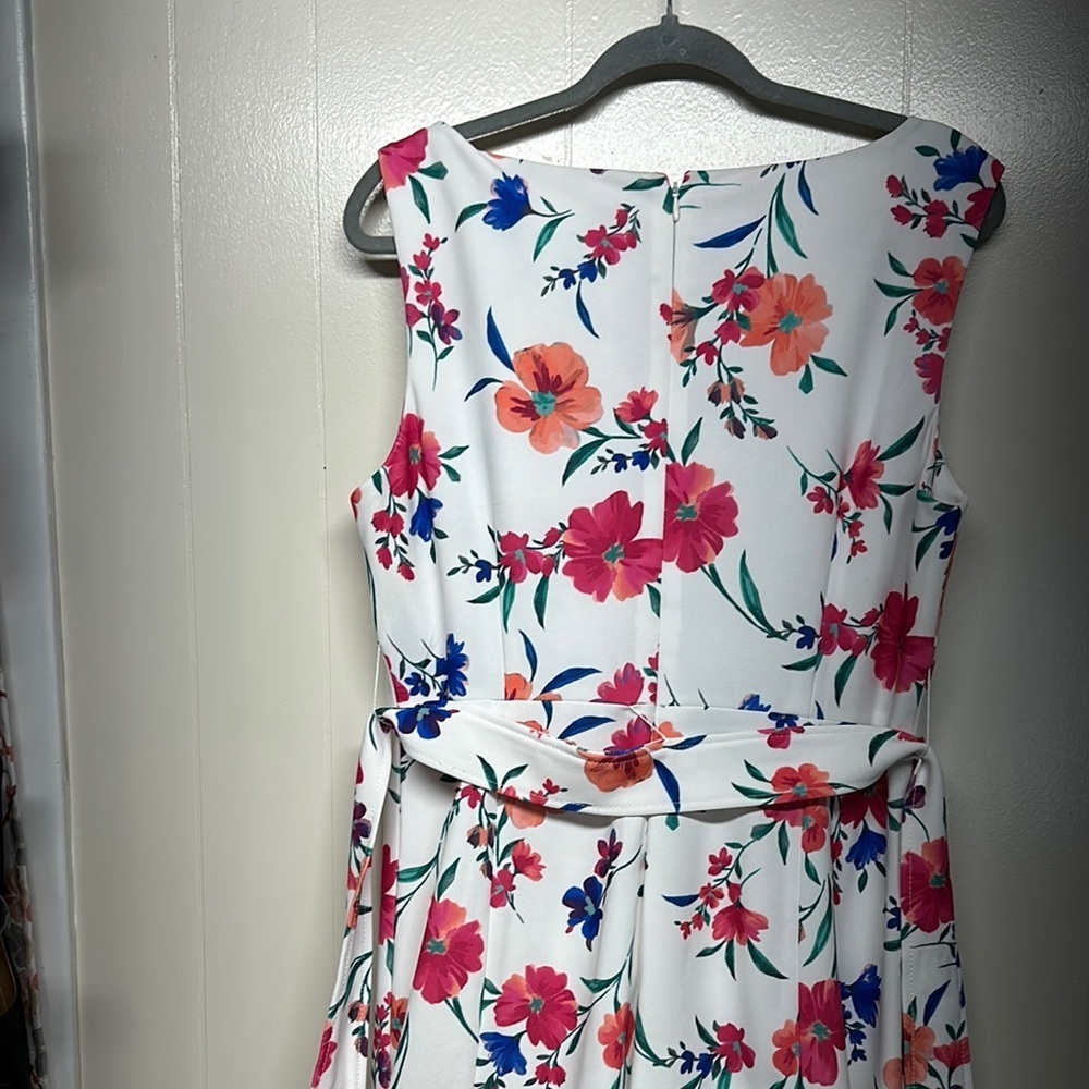 Calvin Klein Red and Pink Sleeveless Maxi Dress - Picture 10 of 15